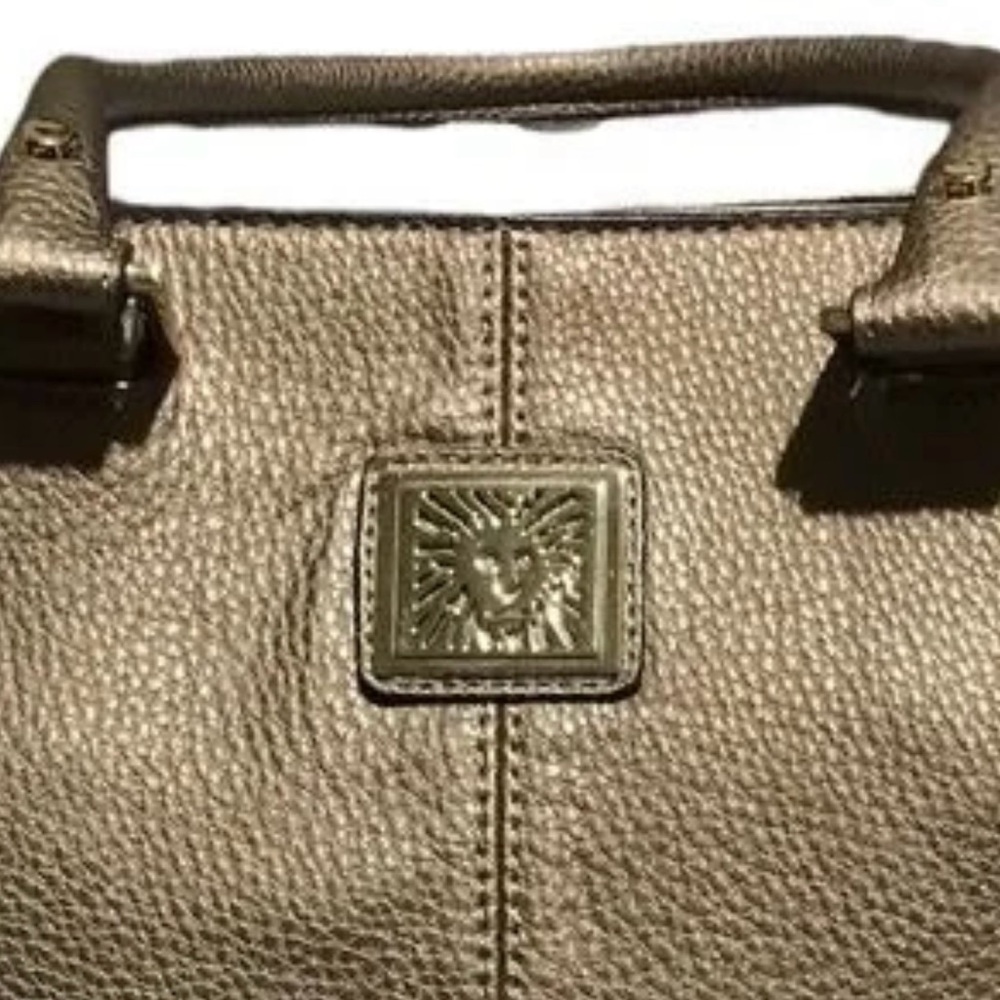 Anne Klein Gold Shoulder Bag with Textured Finish